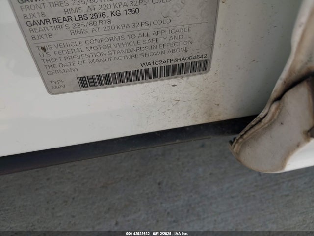 2017 AUDI Q5 WA1C2AFP5HA054542 Photo 8