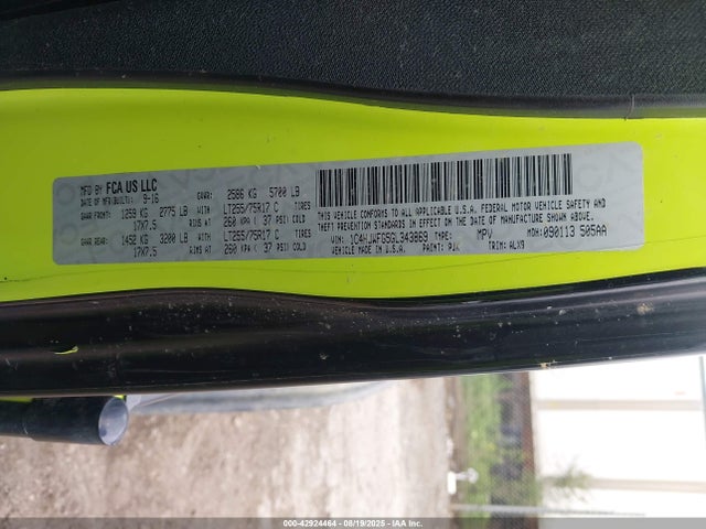 Jeep Wrangler 2016 1C4HJWFG5GL343869 Image 9