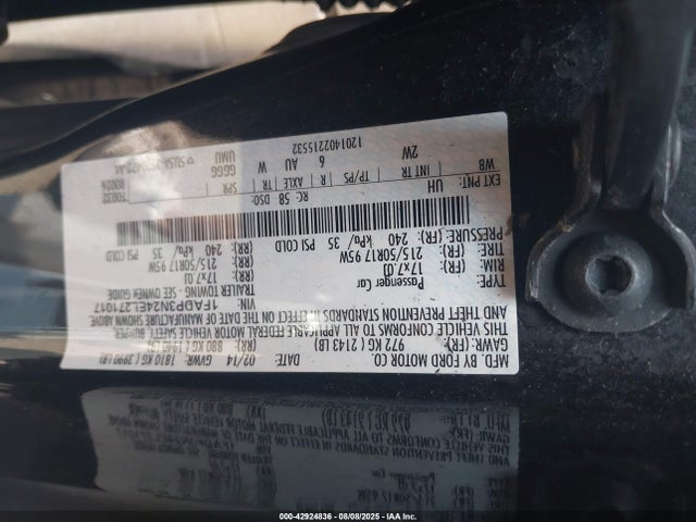 1FADP3N24EL271017 Ford 2014