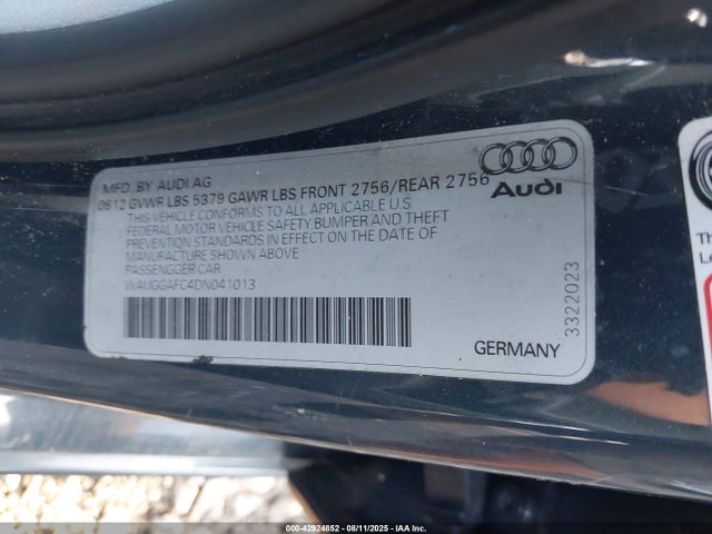 2013 AUDI A6 WAUGGAFC4DN041013 Photo 8