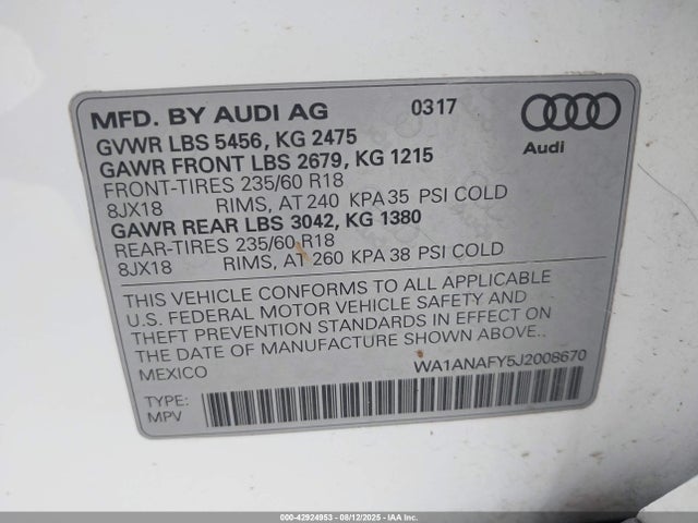 2018 AUDI Q5 WA1ANAFY5J2008670 Photo 8