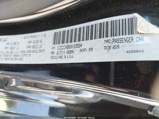 Chrysler 2016 2016 1C3CCCAB8GN169934 Image 9