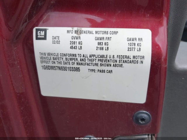 2003 CADILLAC CTS 1G6DM57N630103385 Photo 8