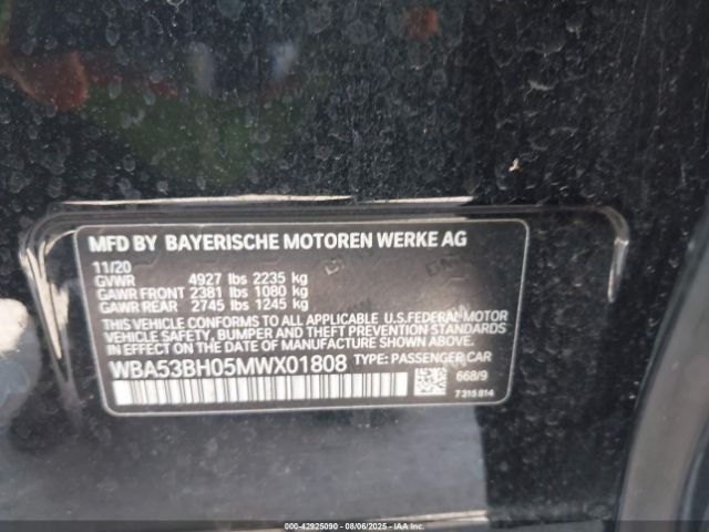 2021 BMW 530I WBA53BH05MWX01808 Photo 8