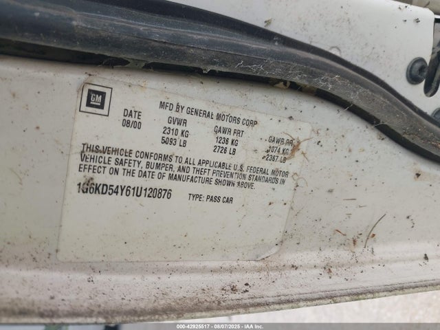 2001 CADILLAC DEVILLE 1G6KD54Y61U120876 Photo 8