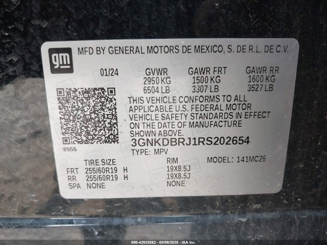 3GNKDBRJ1RS202654 Chevrolet x0c+ec5