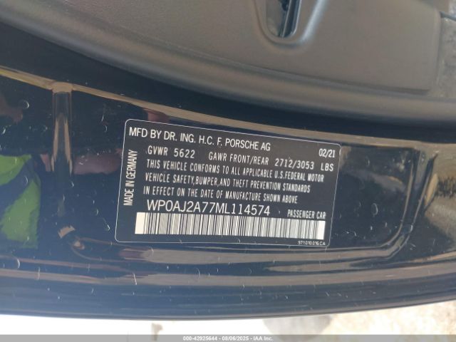 2021 PORSCHE PANAMERA WP0AJ2A77ML114574 Photo 8