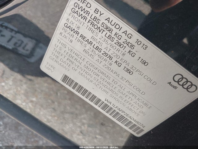 2014 AUDI Q5 WA1LFAFP2EA046074 Photo 8