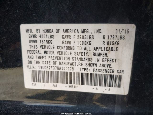 2016 ACURA ILX 19UDE2F37GA000079 Photo 8