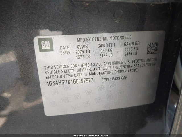 2016 CADILLAC ATS 1G6AH5RX1G0197977 Photo 8