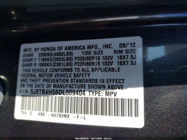 2013 ACURA RDX 5J8TB4H56DL009404 Photo 8