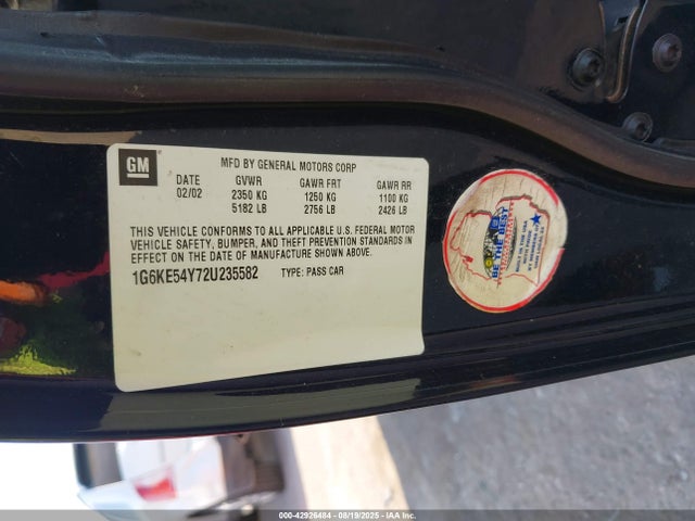 2002 CADILLAC DEVILLE 1G6KE54Y72U235582 Photo 8