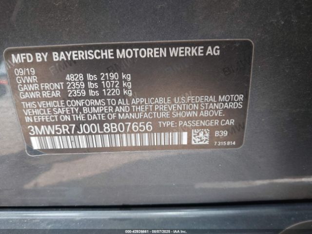 2020 BMW 330I 3MW5R7J00L8B07656 Photo 8