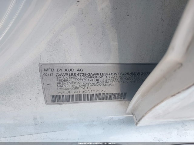 2012 AUDI A4 WAUEFAFL9CA117227 Photo 8