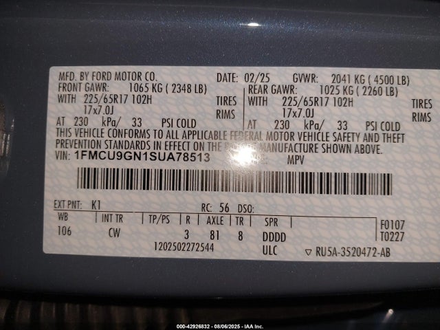 Ford dragon gtdi 2025 1FMCU9GN1SUA78513 Image 9
