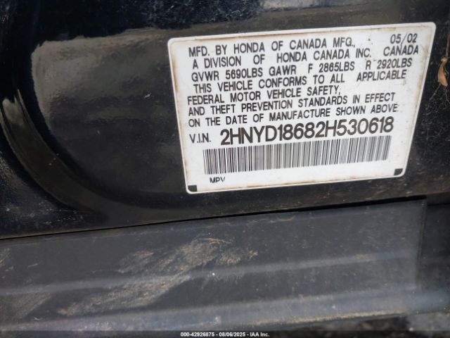 2002 ACURA MDX 2HNYD18682H530618 Photo 8