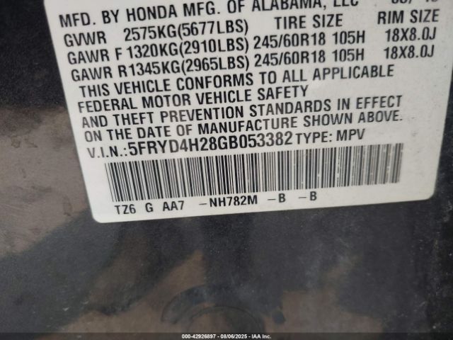 2016 ACURA MDX 5FRYD4H28GB053382 Photo 8