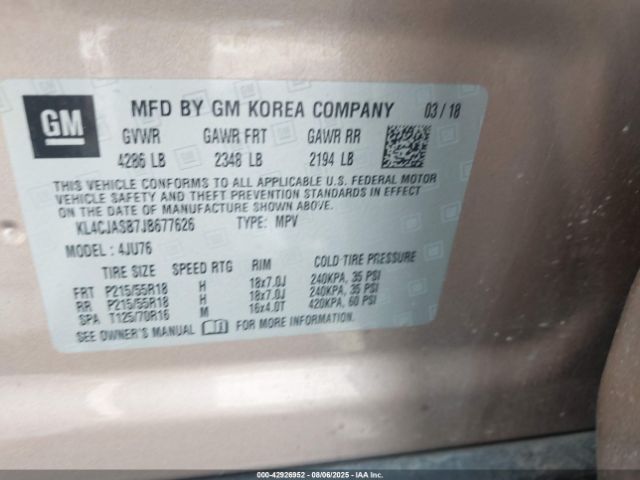 2018 BUICK ENCORE KL4CJASB7JB677626 Photo 8