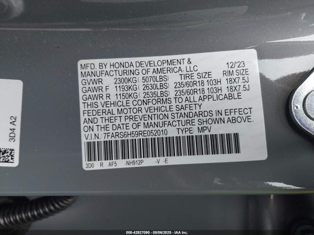 Honda lfc3 2024 7FARS6H59RE052010 Image 9