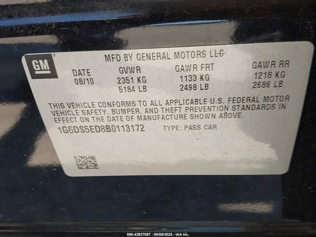 2011 CADILLAC CTS 1G6DS5ED8B0113172 Photo 8