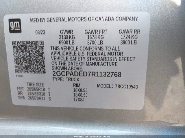 2GCPADED7R1132768 Chevrolet l84