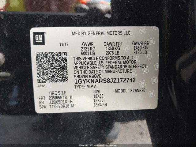 2018 CADILLAC XT5 1GYKNARS8JZ172742 Photo 8