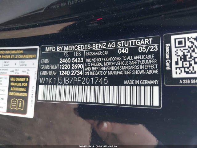 W1K1J5JB7PF201745 Mercedes-Benz m256
