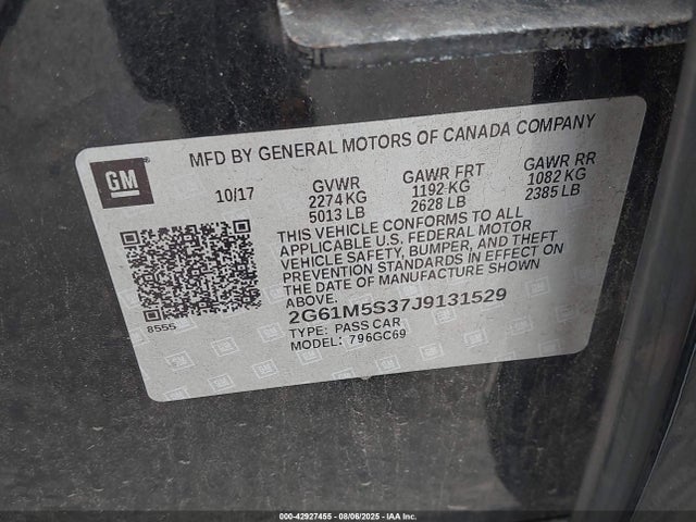 2018 CADILLAC XTS 2G61M5S37J9131529 Photo 8