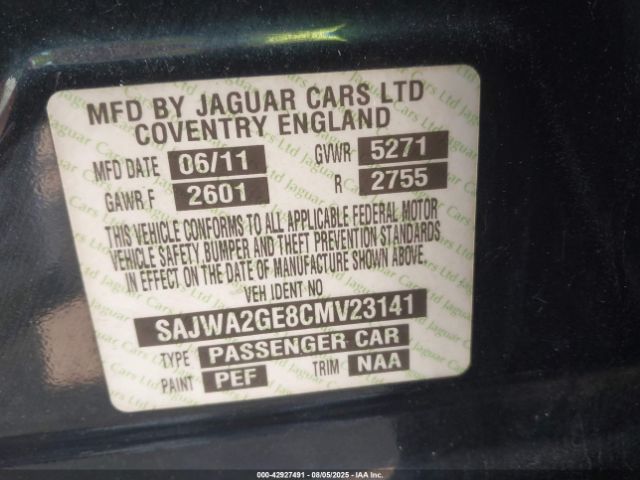 2012 JAGUAR XJ SAJWA2GE8CMV23141 Photo 8