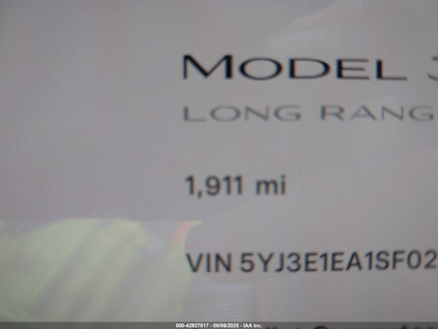 5YJ3E1EA1SF026410 Tesla MODEL 3