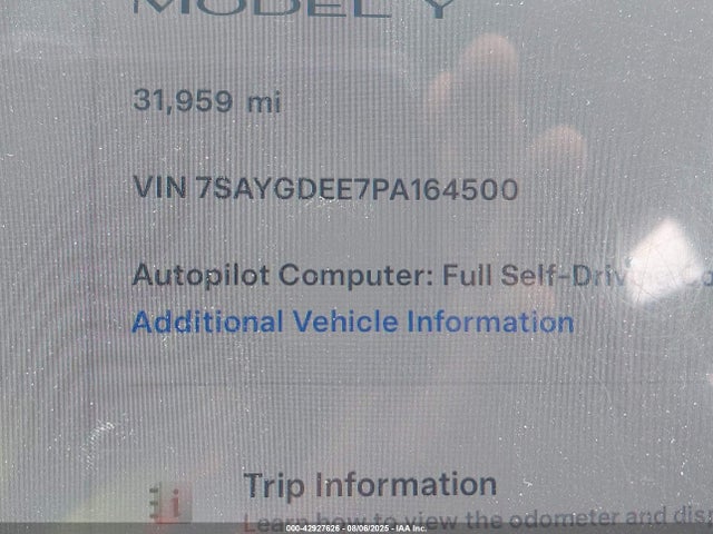 2023 TESLA MODEL Y 7SAYGDEE7PA164500 Photo 8