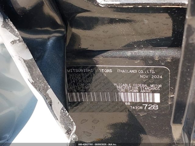 2024 MITSUBISHI MIRAGE ML32AUHJ7RH038188 Photo 8