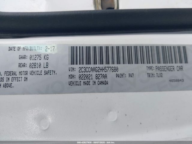 2017 CHRYSLER 300 2C3CCAAG2HH577680 Photo 8