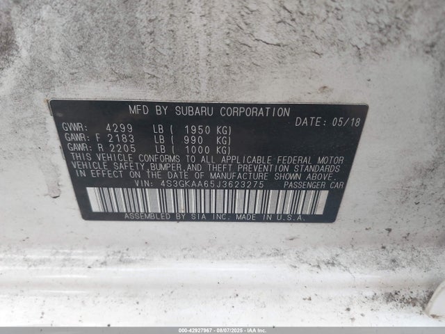 4S3GKAA65J3623275 Subaru Impreza