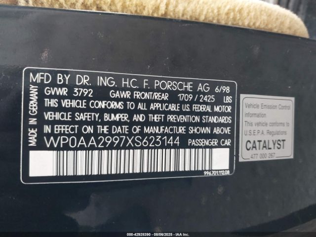 1999 PORSCHE 911 WP0AA2997XS623144 Photo 8