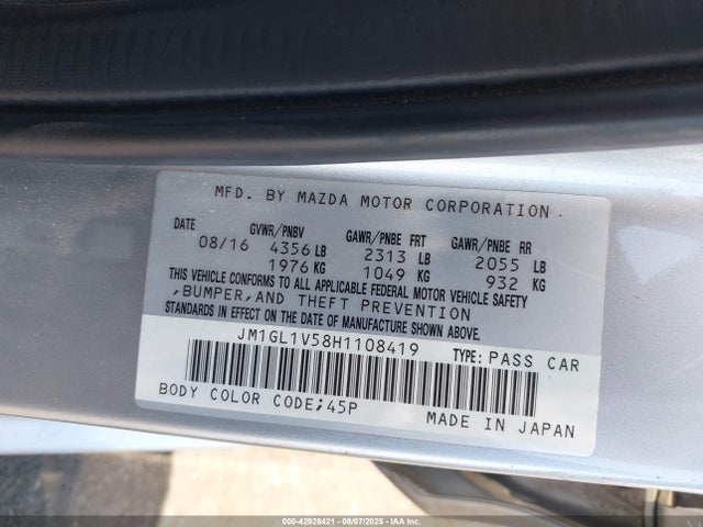 JM1GL1V58H1108419 Mazda py