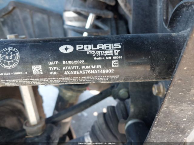 2022 POLARIS SPORTSMAN 4XASEA576NA149902 Photo 9