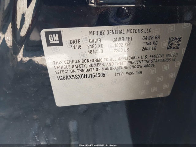 2017 CADILLAC CTS 1G6AX5SX6H0164505 Photo 8