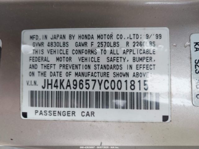 2000 ACURA RL JH4KA9657YC001815 Photo 8