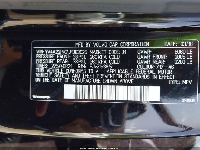 Volvo b4204ts(hp) 2018 YV4A22PK7J1383025 Image 9