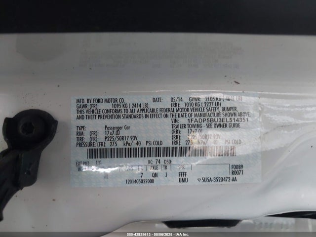 Ford atk ivct hev 2014 1FADP5BU3EL514351 Image 9