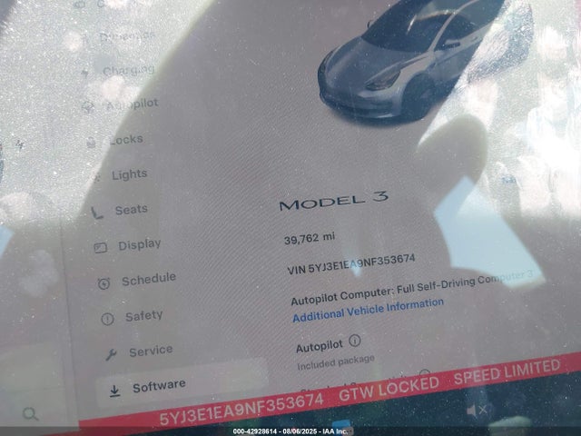 2022 TESLA MODEL 3 5YJ3E1EA9NF353674 Photo 6