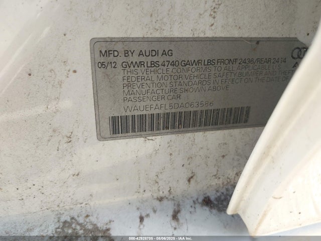 2013 AUDI A4 WAUEFAFL5DA063586 Photo 8