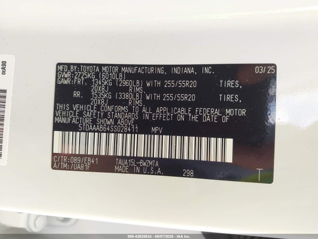 Lexus t24a-fts 2025 5TDAAAB64SS028411 Image 9