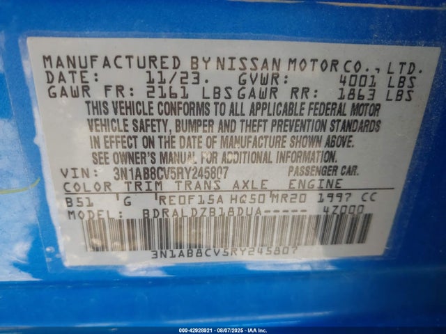 Nissan 2024 2024 3N1AB8CV5RY245807 Image 9