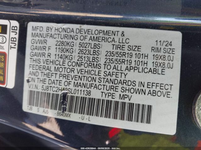 2025 ACURA RDX 5J8TC2H42SL011138 Photo 8