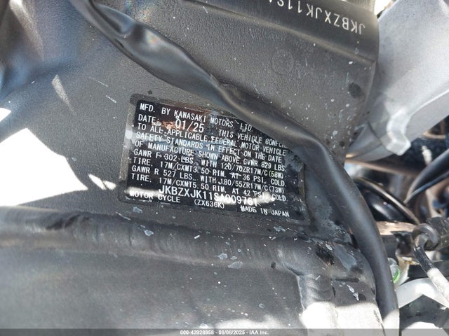 JKBZXJK11SA009761 Kawasaki Ninja Zx-6r