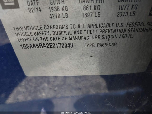 2014 CADILLAC ATS 1G6AA5RA2E0172048 Photo 8