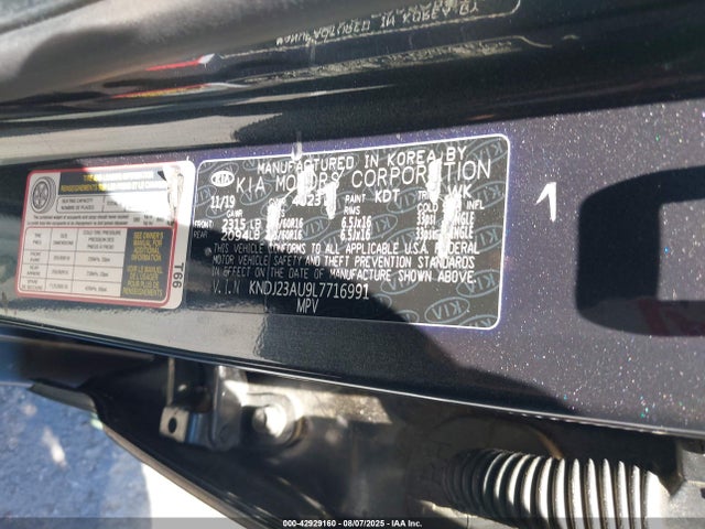 KNDJ23AU9L7716991 KIA mpi nu