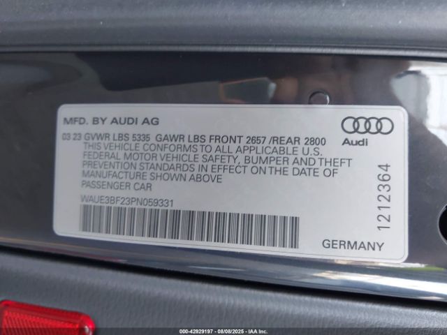 2023 AUDI A6 WAUE3BF23PN059331 Photo 8
